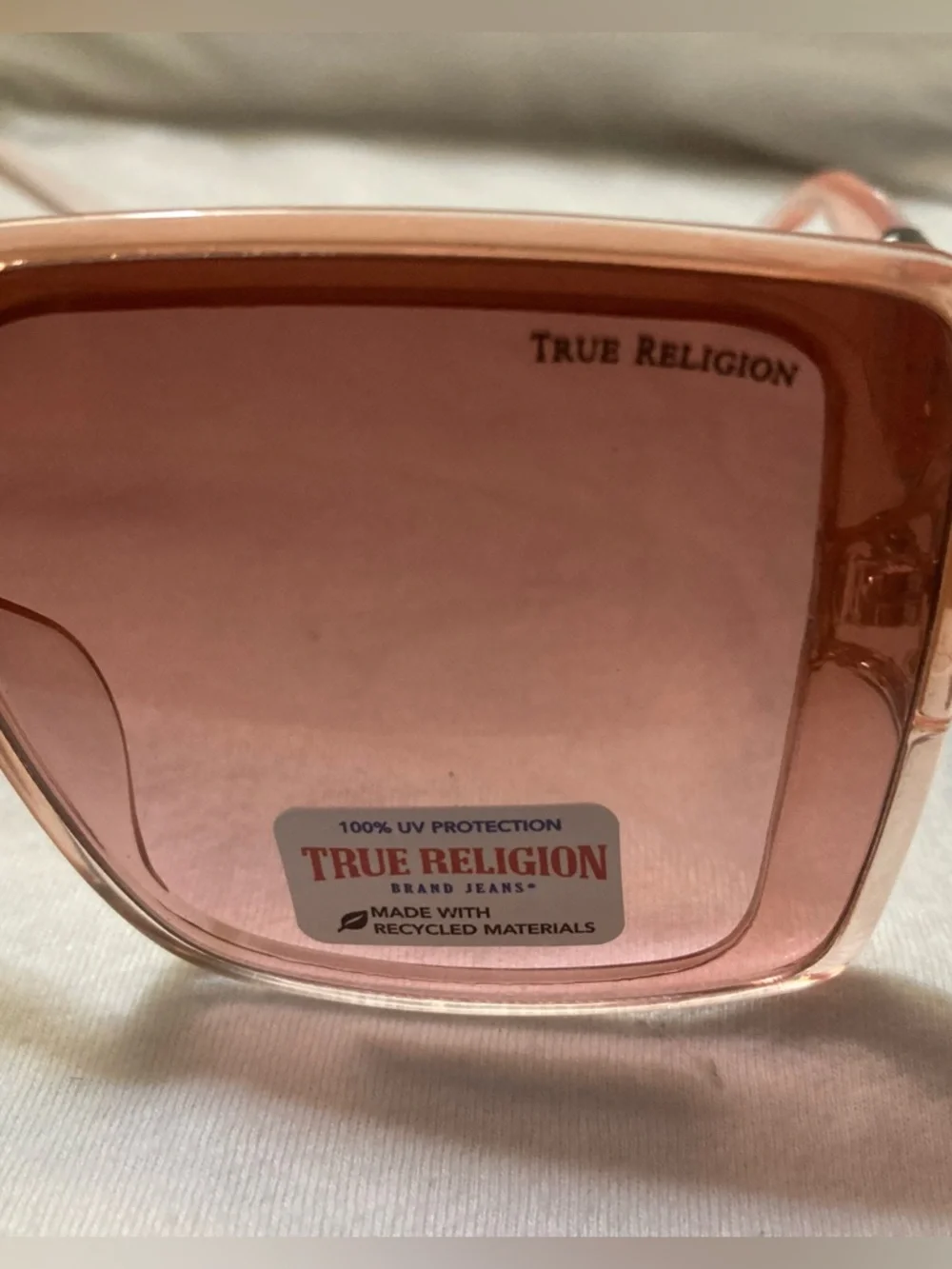 NWT True Religion Pink Oversized Square Sunglasses